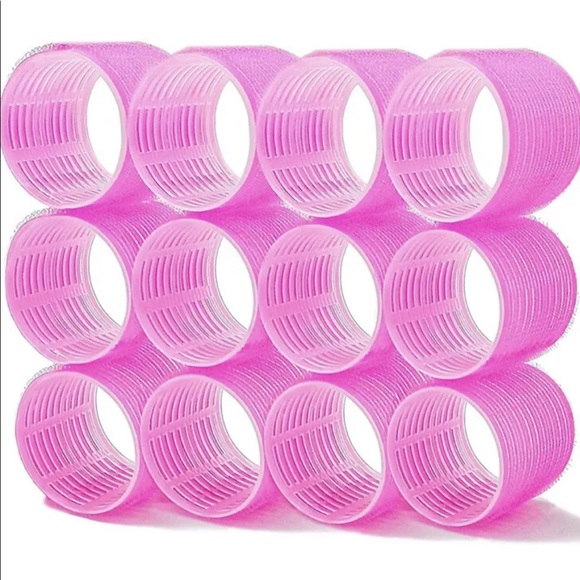 BNW Jumbo Hair Rollers Sets 12 Pcs Self Grip Curlers Long Short Hair DIY - Picture 1 of 10